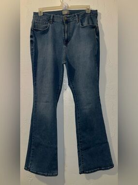 K Jordan High Rise Medium Wash Flare Leg Denim Jeans